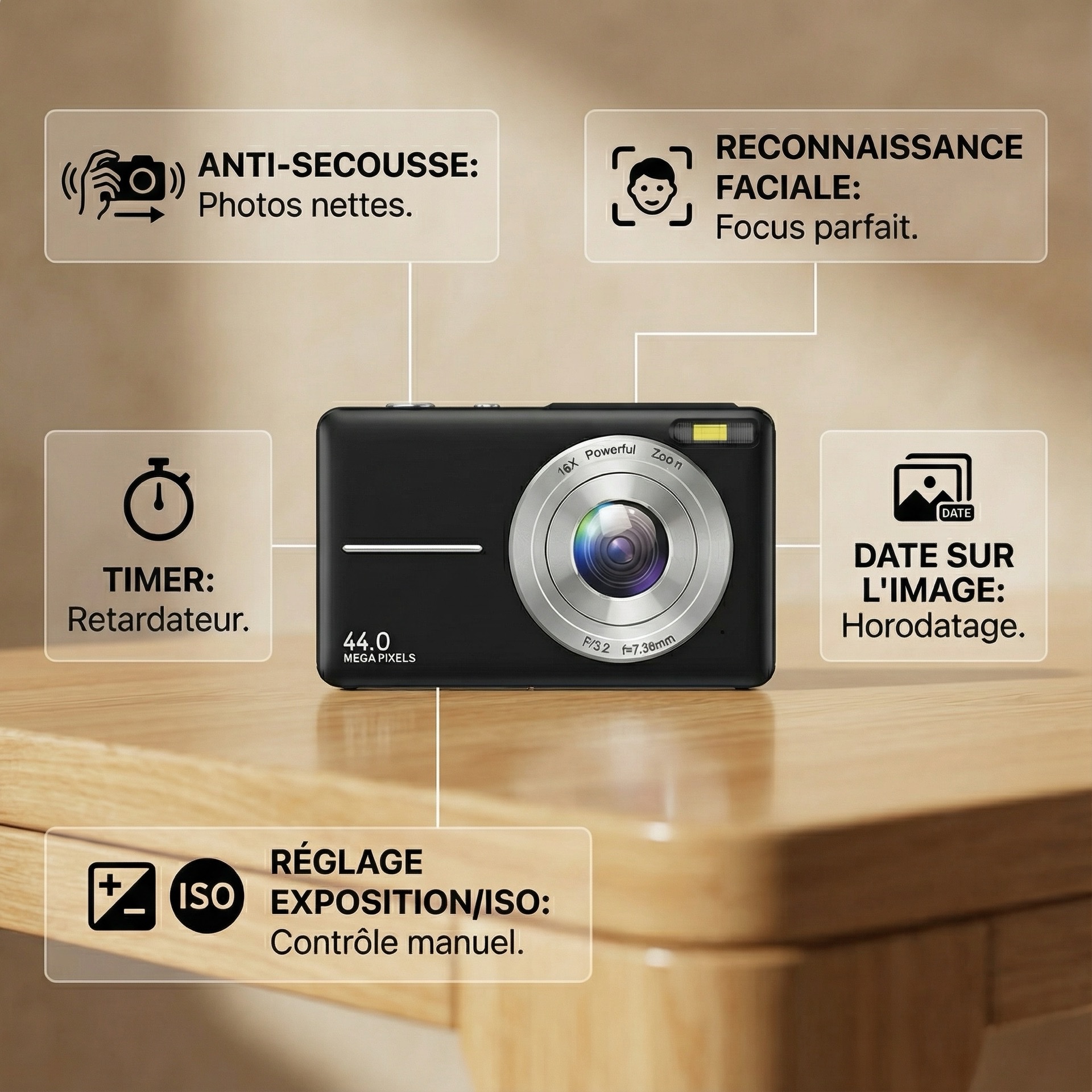 Nombreuses fonctionnalités